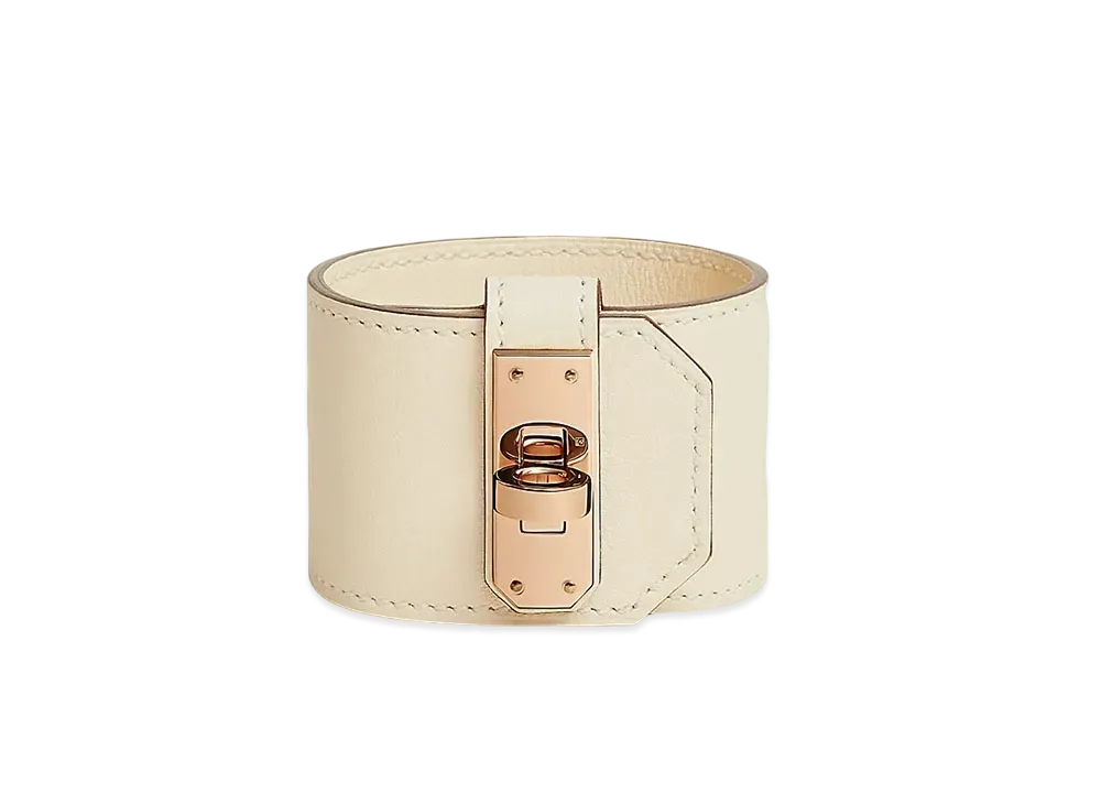 Hermes Kelly Twist Bracelet Large Model "Nata/Pink Gold"