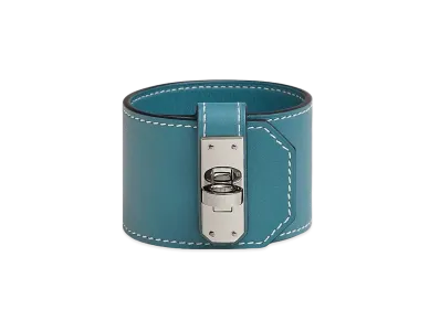Hermes Kelly Twist Bracelet Large Model "Bleu Jean/Palladium"