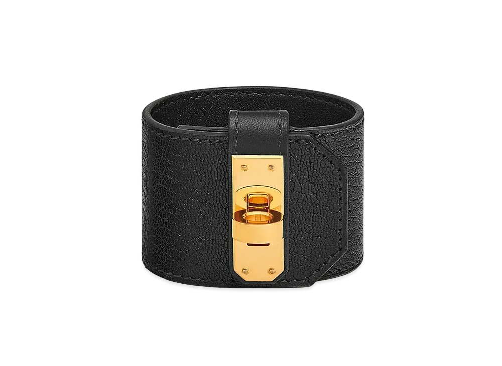 Hermes Kelly Twist Bracelet Large Model "Noir/Gold"