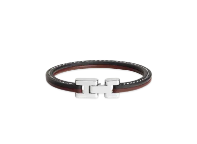 Hermes Palomino Leather Bracelet "Noir/Gold"