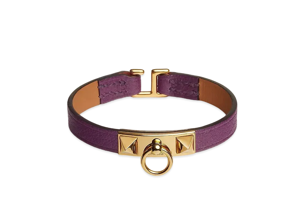 Hermes Rivale Mini Bracelet "Anemone/Gold"