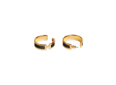 Hermes Olympe Earrings Epson "Gold/Noir"