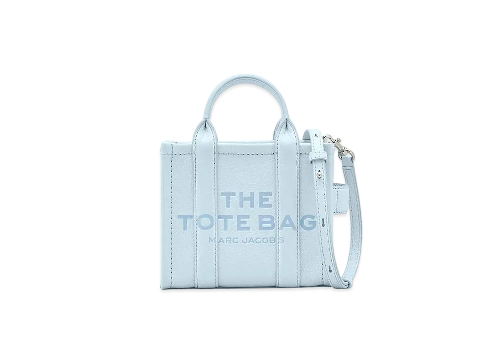 Marc Jacobs The Leather Crossbody Tote Bag "Cloud Blue"