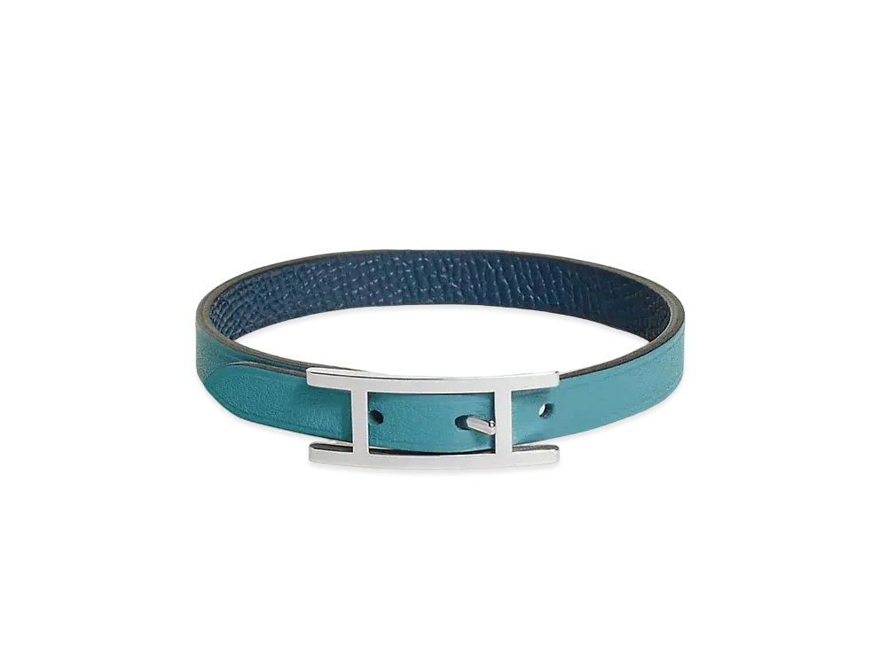 Hermes Behapi Bracelet "Bleu Jean/Bleu Navy/Palladium"