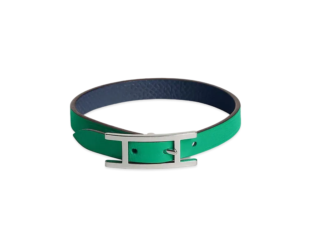 Hermes Behapi Bracelet "Mint/Bleu Navy/Palladium"