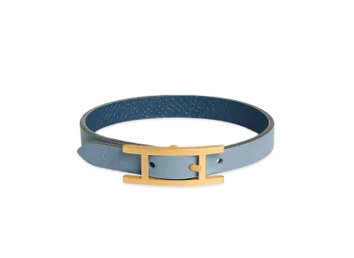 Hermes Behapi Bracelet "Bleu Lin/Bleu Navy/Gold"