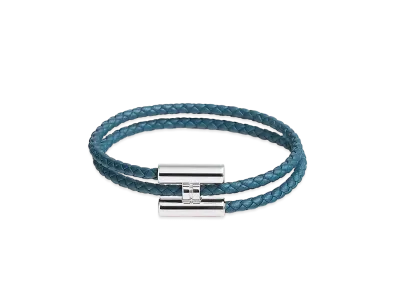 Hermes Tournis Tresse Bracelet "Bleu Jean"