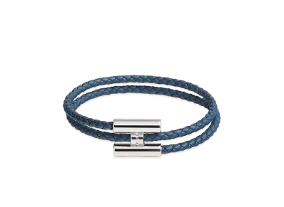 Hermes Tournis Tresse Bracelet "Navy"