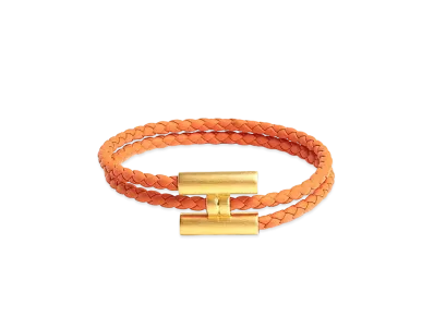 Hermes Tournis Tresse Bracelet "Orange"