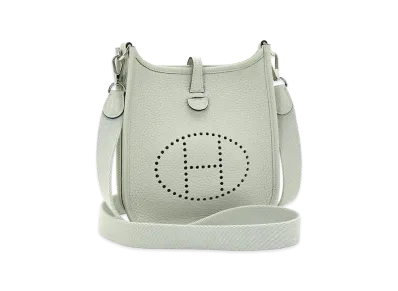 Hermes Women's Evelyne TPM Shoulder Bag Silver-Tone Hardware "Gris Neve/Gris Neve"