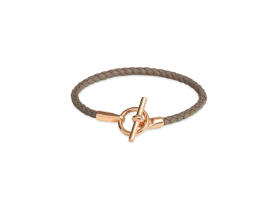 Hermes Glenan Bracelet Swift "Rose Gold/Etoupe"