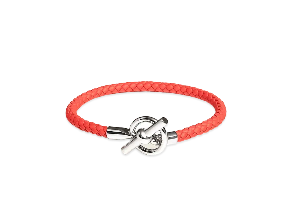 Hermes Glenan H Bracelet "Orange Field/Palladium"