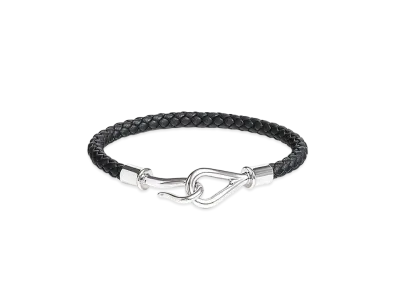 Hermes Jumbo H Bracelet "Noir/Palladium"