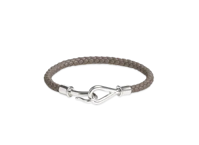 Hermes Jumbo H Bracelet "Gris Etain/Palladium"