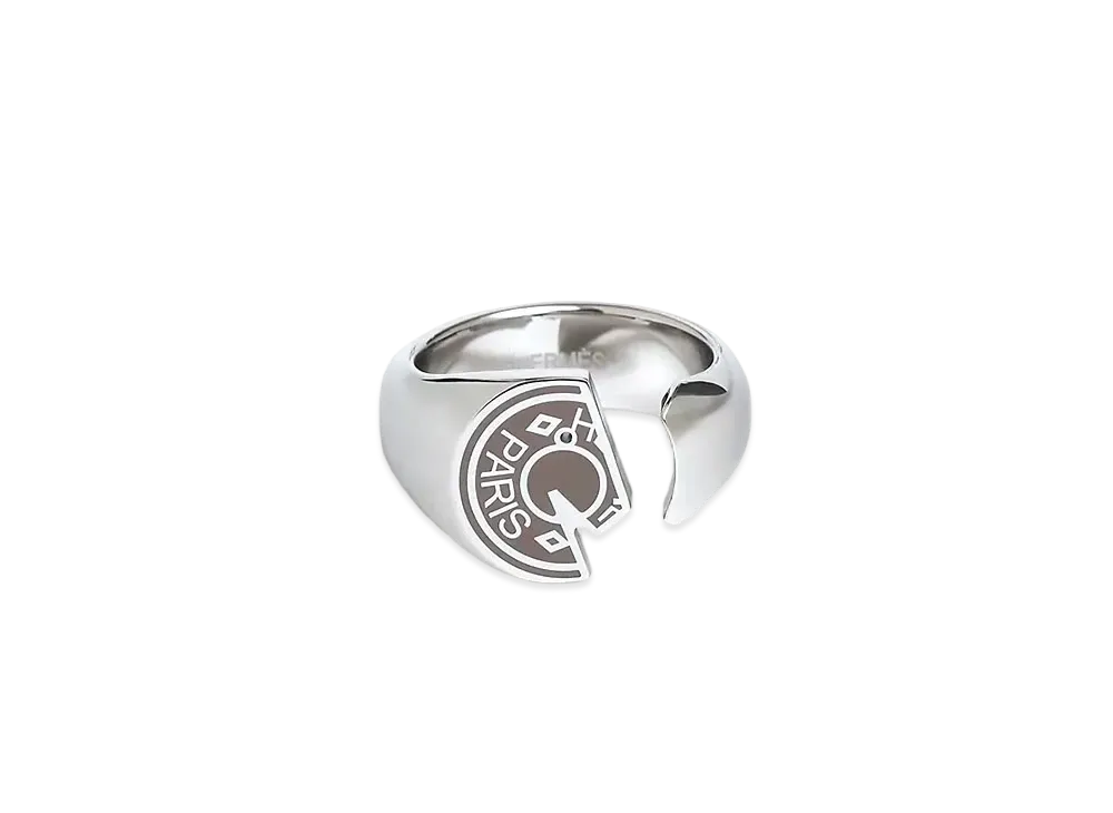 Hermes Carrousel Ring "Gris Etain"