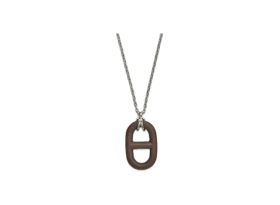 Hermes Chaine D'ancre Vulcanium Necklace "Brown"
