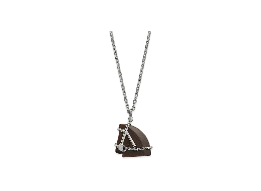 Hermes Cheval Necklace "Brown"