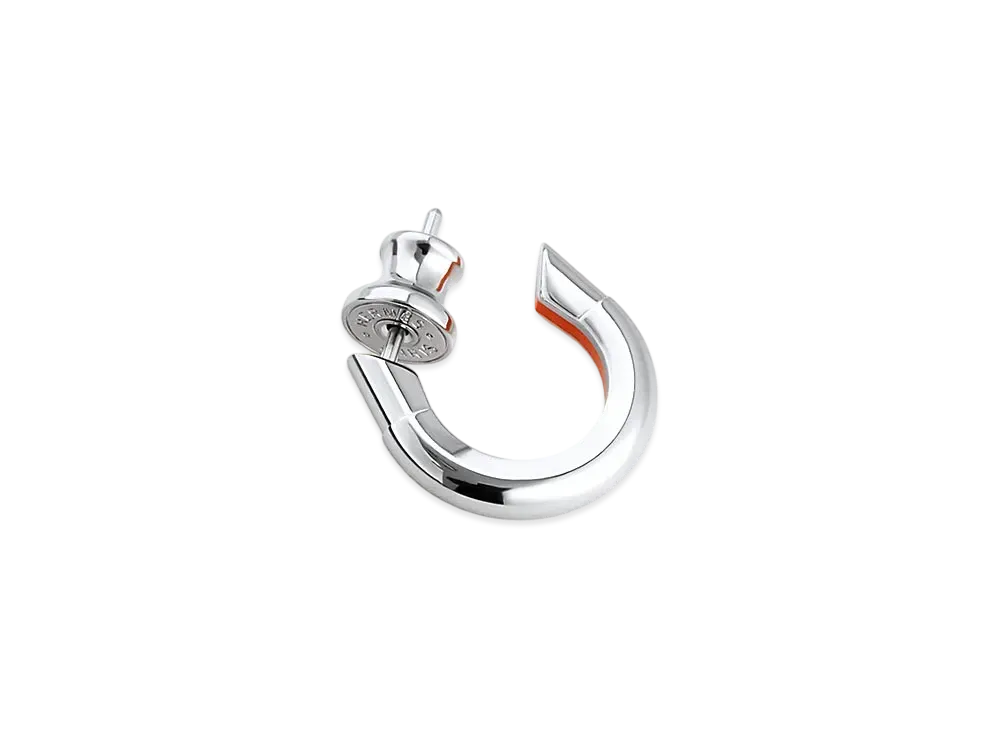 Hermes Sabot Single Earring "Orange Minium"