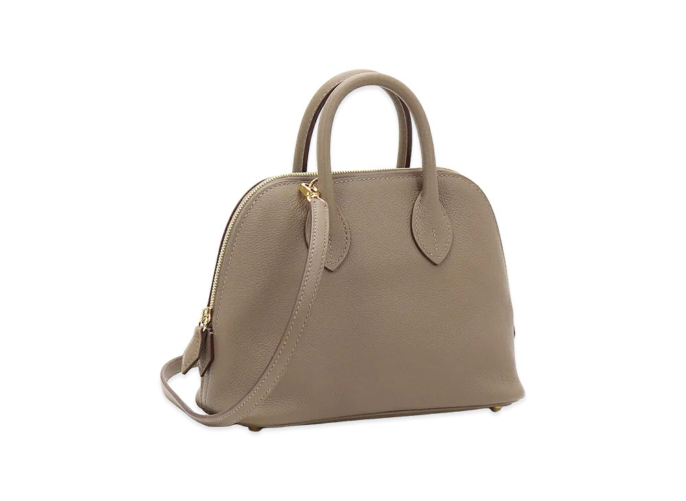 Hermes Women's Bolide 1923 Mini Verso Veau Evercolor Handbag "Etoupe/Ebene"