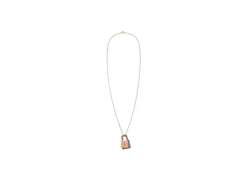 Hermes Small O Kelly Pendant Swift "Rose Gold/Etoupe"