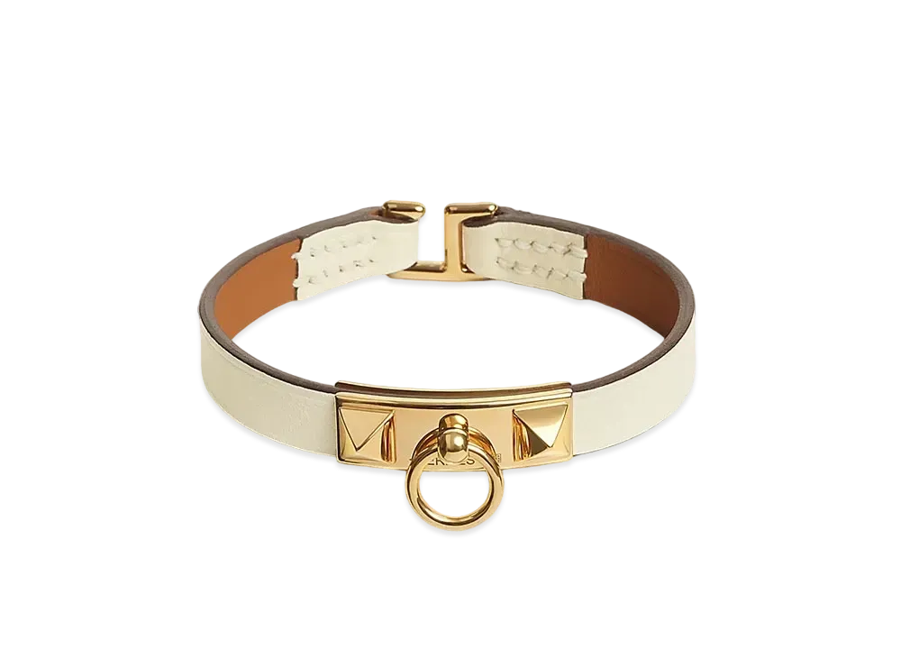 Hermes Rivale Mini Bracelet "Nata/Gold"