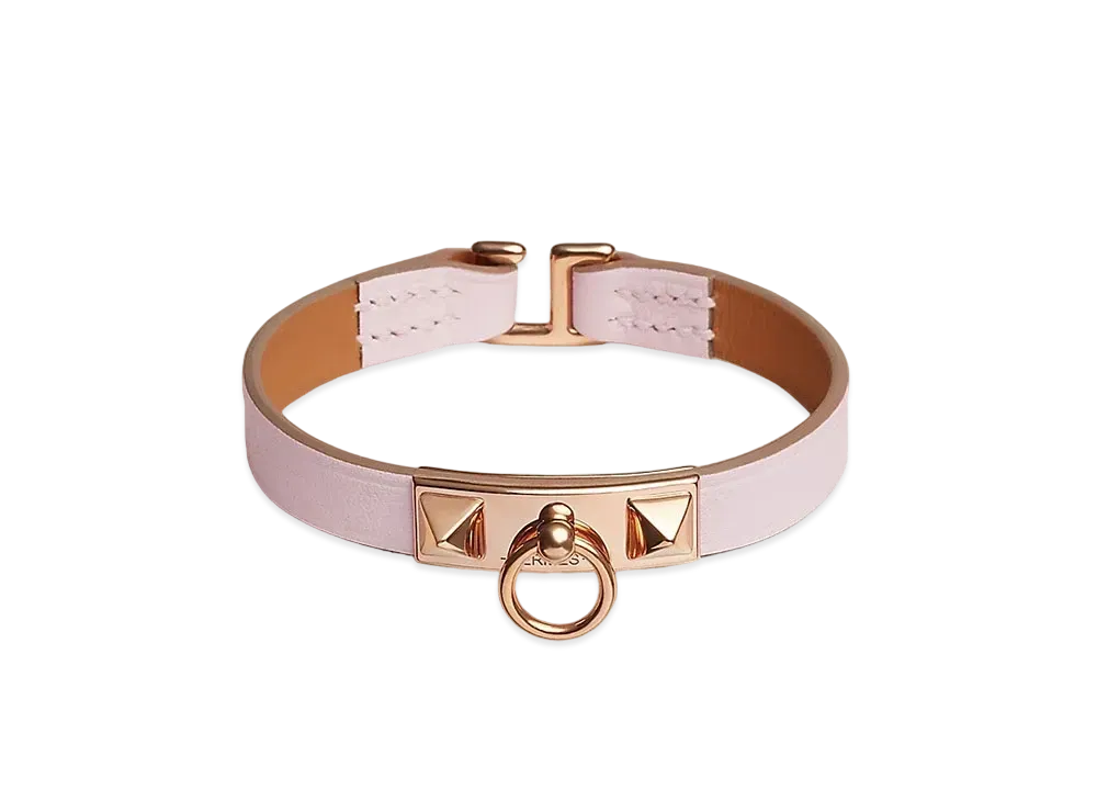 Hermes Rivale Mini Bracelet "Mauve Pale/Pink Gold"