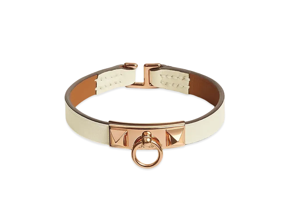 Hermes Rivale Mini Bracelet "Nata/Pink Gold"