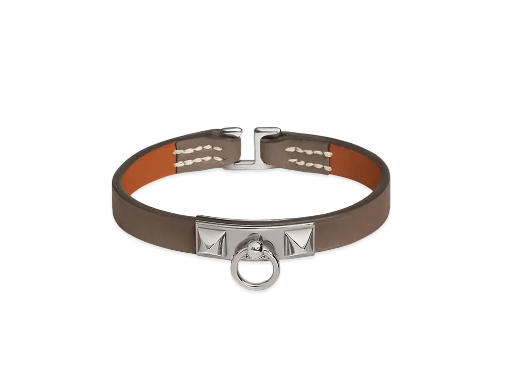 Hermes Rivale Mini Bracelet "Etoupe/Palladium"