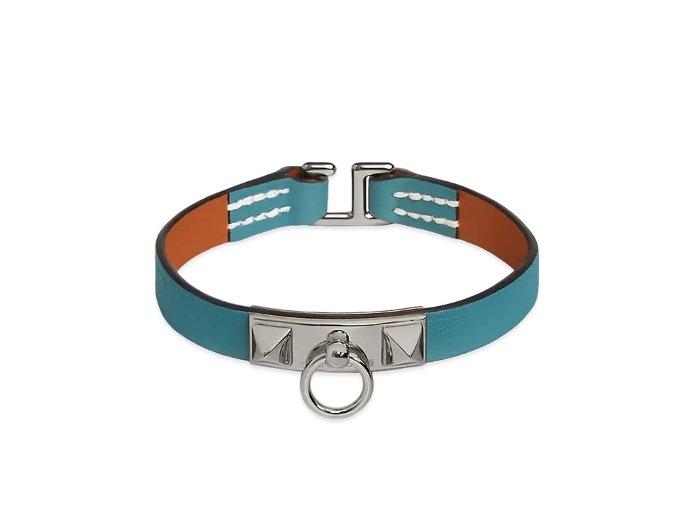 Hermes Rivale Mini Bracelet "Bleu Jean/Palladium"