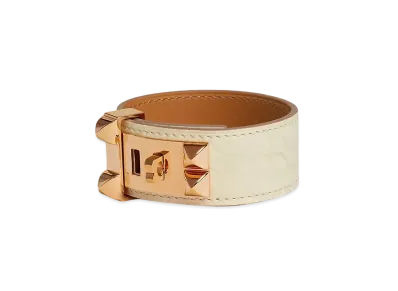 Hermes Collier de Chien 24 Bracelet "Nata/Pink Gold"