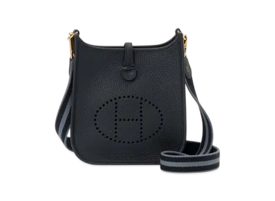Hermes Evelyne 16 Shoulder Bag Gold-Tone Hardware "Noir/Gris Fumme"