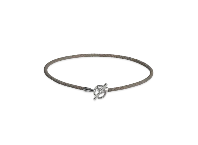 Hermes Glenan H Necklace "Gris Etain"