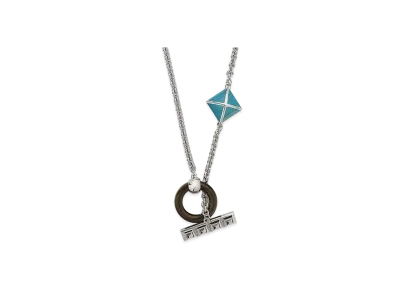 Hermes Medor XO Necklace "Bleu Jean"