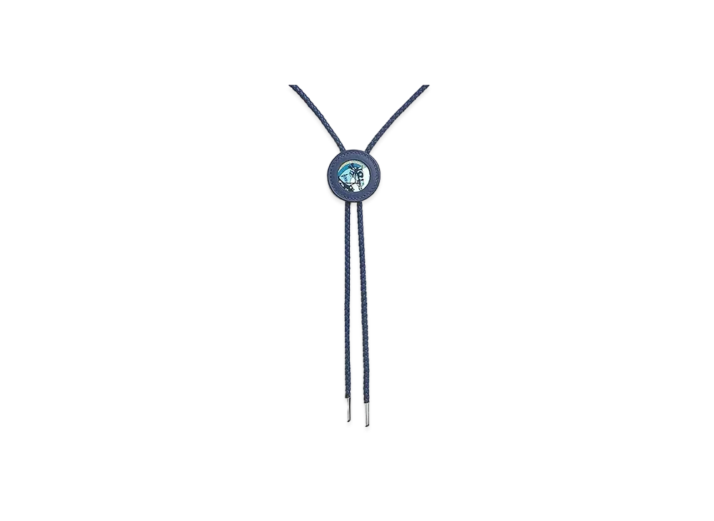 Hermes Cheval Punk Bolo Tie Necklace "Navy"