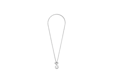 Hermes Clou de Selle Amulettes Pendant Necklace "Silver"