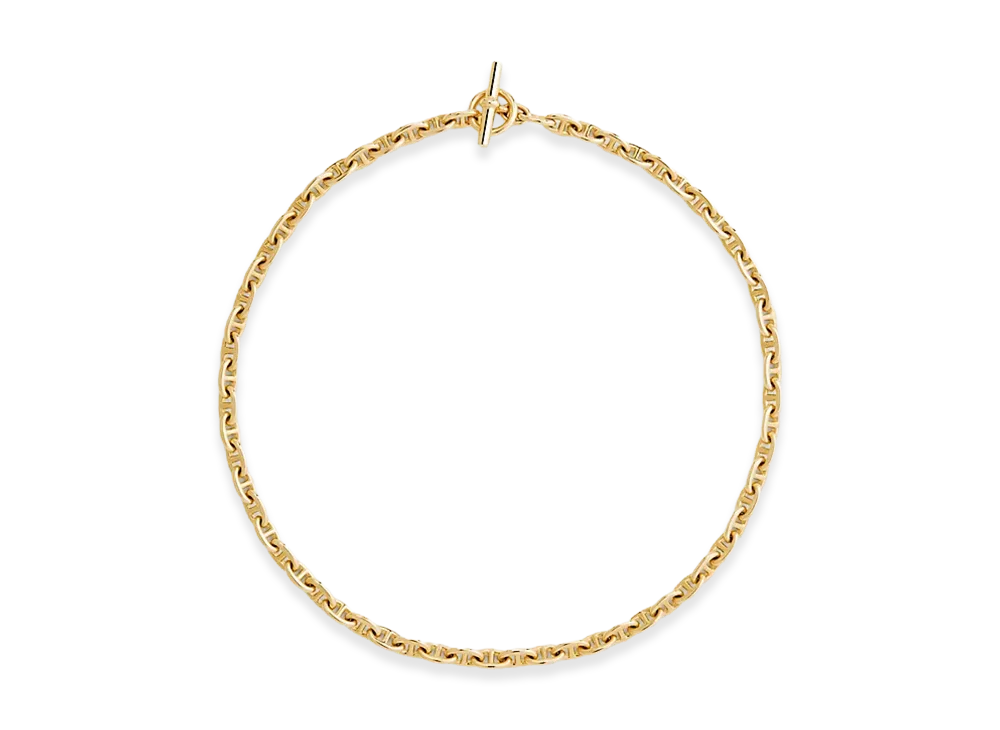 Hermes Chaine D'ancre Necklace TPM "Yellow Gold"