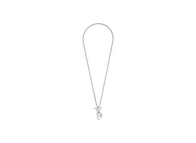 Hermes Amulettes Cache-Coeur Pendant Necklace "Silver"