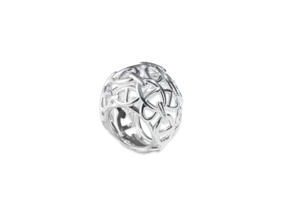 Hermes Chaine D'ancre Enchainee Ring Very Large Model "Silver"