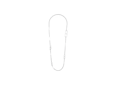 Hermes Ever Chaine D'ancre Long Necklace "Silver"