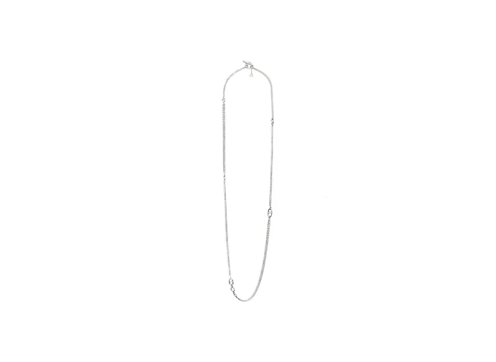 Hermes New Farandole Long Necklace "Silver"