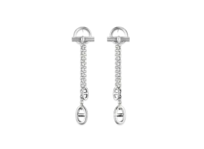 Hermes New Farandole Earrings Medium Model "Silver"