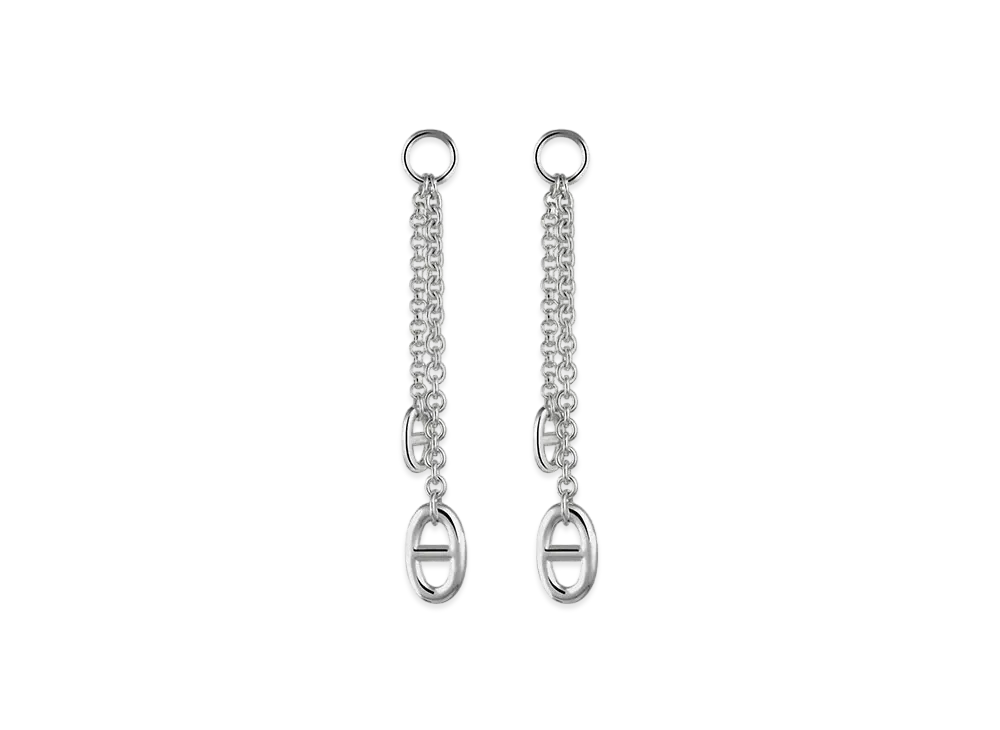 Hermes New Farandole Earrings Small Model "Silver"