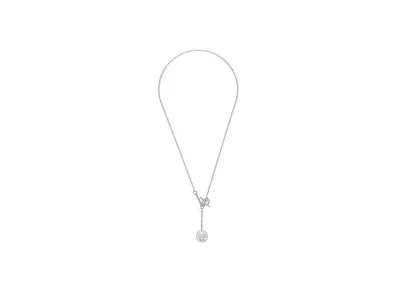 Hermes Ex-Libris Pendant Necklace "Silver/Rose Gold"