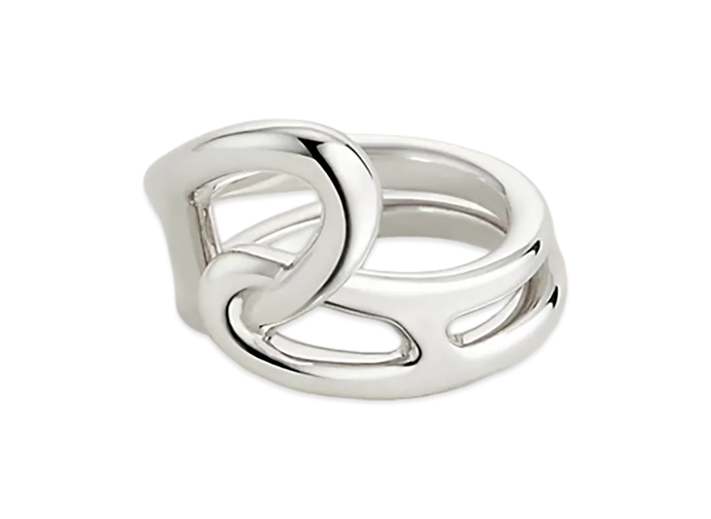 Hermes Chaine D'ancre Punk Ring "Silver"