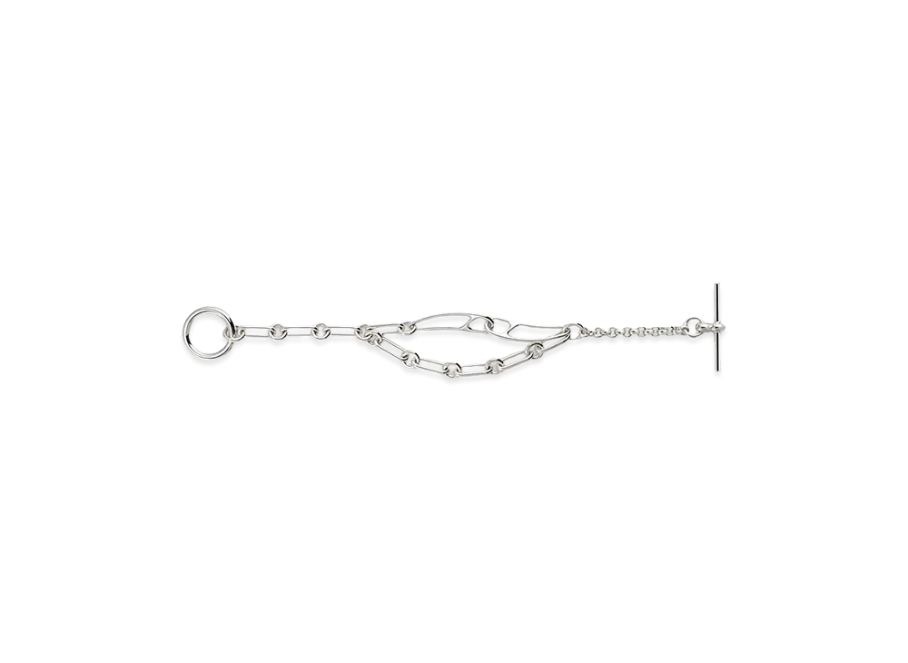 Hermes Chaine D'ancre Punk Bracelet PM "Silver"