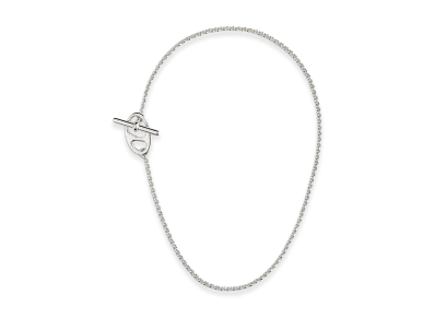 Hermes Chaine D'ancre Punk Necklace "Silver"