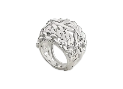 Hermes Chaine D'ancre Multichaines Ring TGM "Silver"