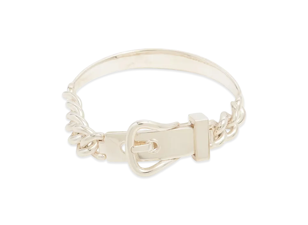 Hermes Boucle Sellier Inflexible Bracelet "Silver"
