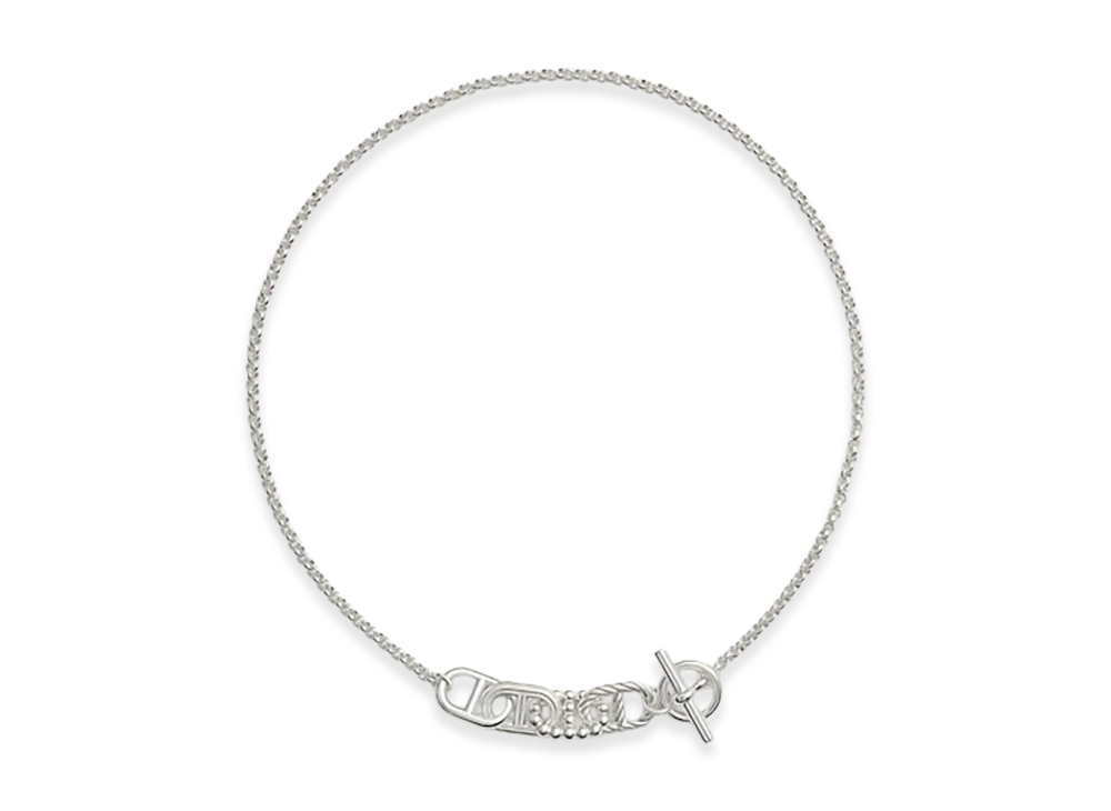 Hermes Chaine D'ancre Alea II Necklace PM "Silver"