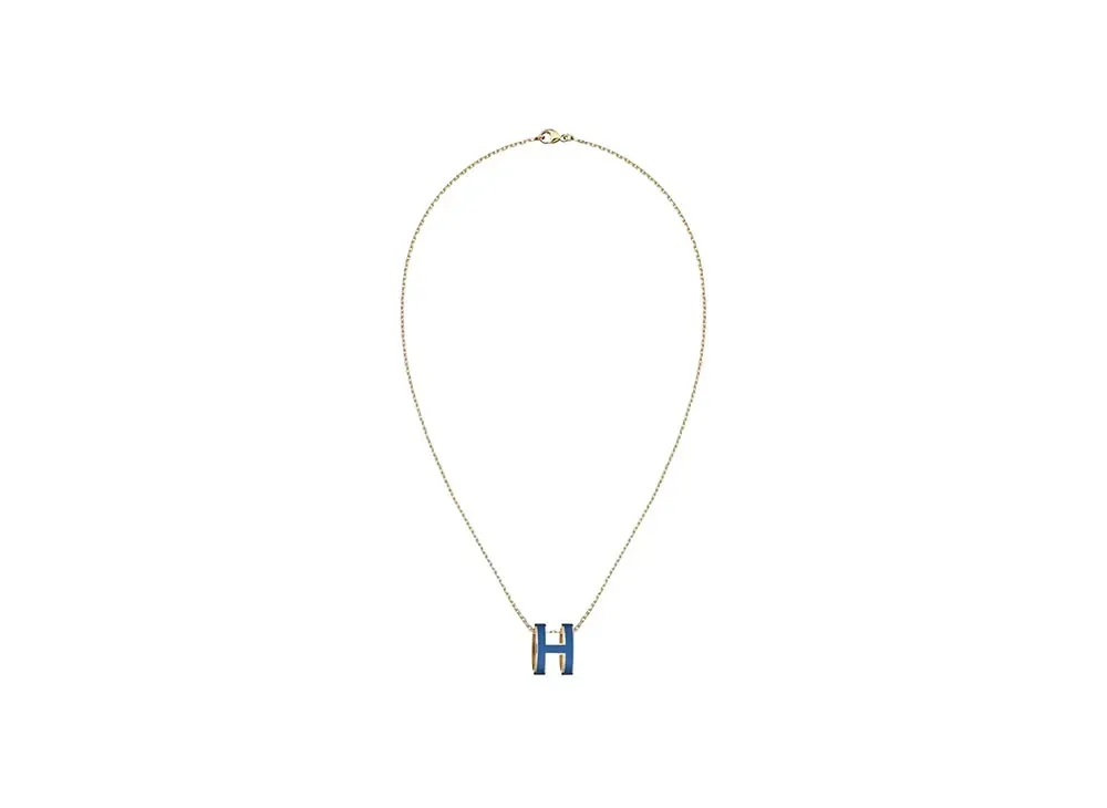 Hermes Pop H Pendant "Gold/Blue Royal"